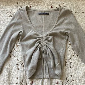 Abercrombie Grey Long Sleeve Top